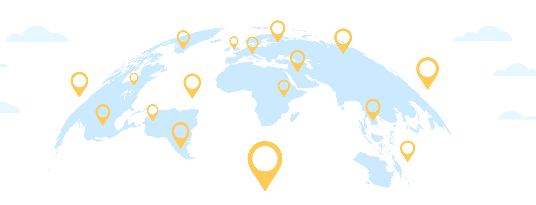 World Map showing global usage of Markio AI tools